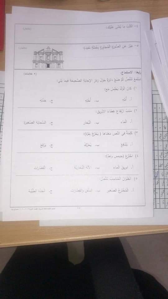 MjE5NTk2MQ99993 صور امتحان نهائي لغة عربية للصف الثالث الفصل الاول 2020